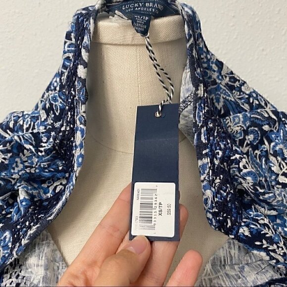 NWT Lucky Brand Floral Paisley Boho Top - Picture 11 of 11